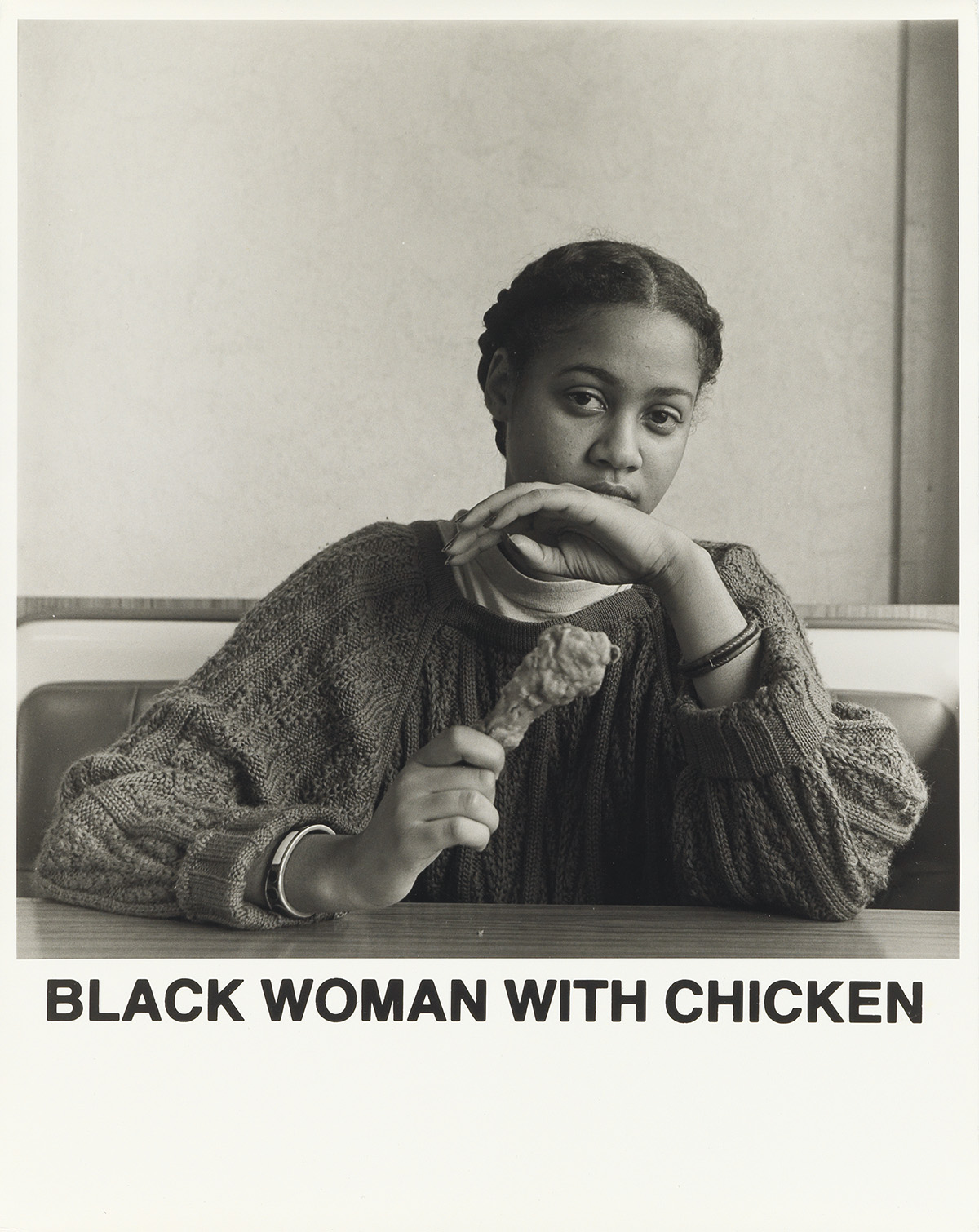 CARRIE MAE WEEMS (1953 -  ) Black Woman With Chicken.